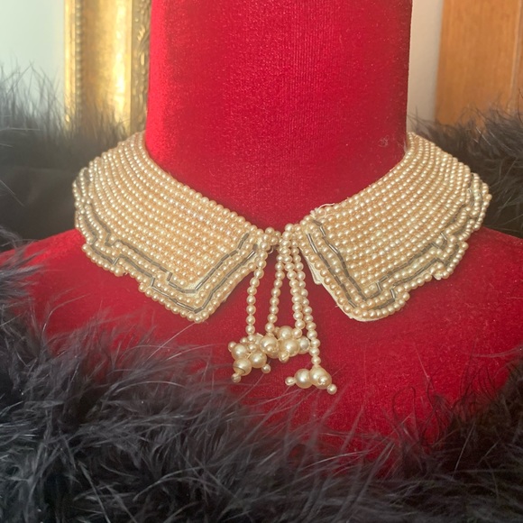 Vintage pearl collar necklace BAARE BEARDS INC - Picture 2 of 14
